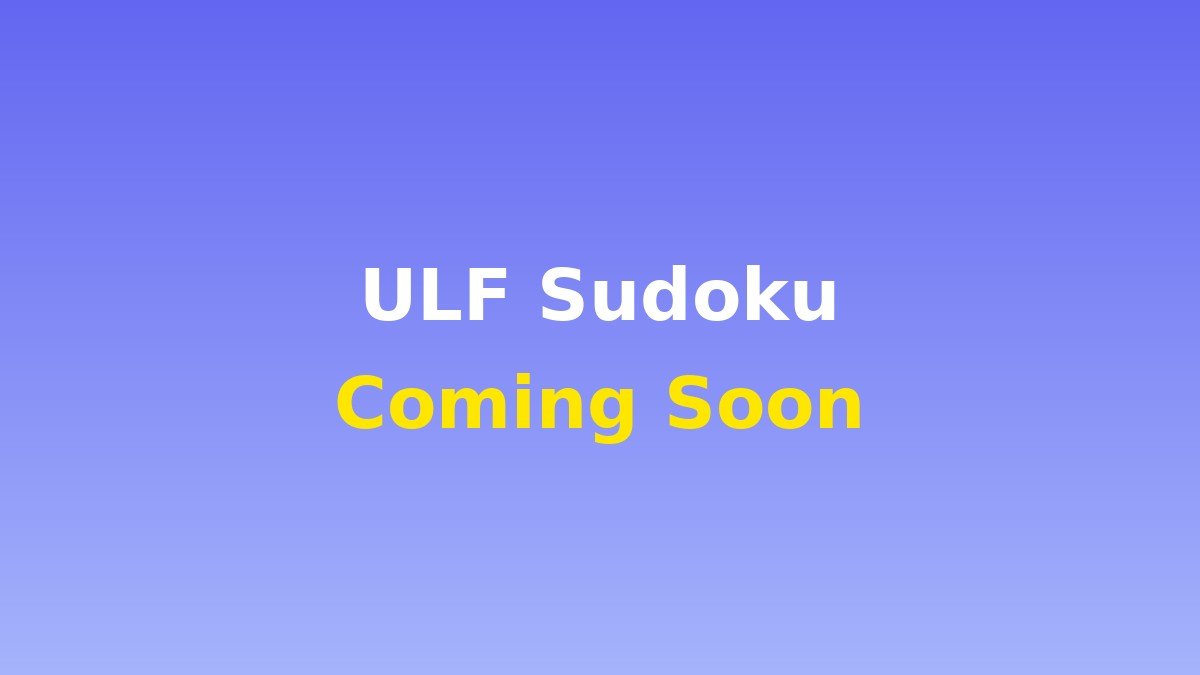 ULF Sudoku cover